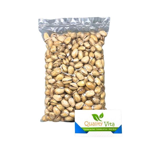 Pistache Torrado Salgado Com Casca Importado - 2Kg - Quality Vita Imagem de Pistache Torrado Salgado Com Casca Importado - 2Kg