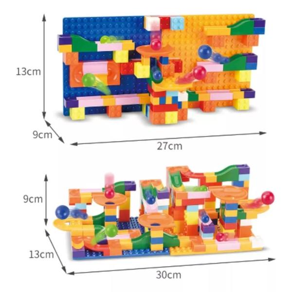 Imagem de Pistas + Blocos Brinquedos de montar 172 peças PakiToys