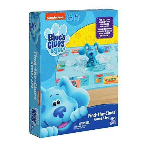 Imagem de Pistas da Nickelodeon Blue encontram as pistas, jogo de tabuleiro correspondente, para famílias e crianças de 3 anos ou mais