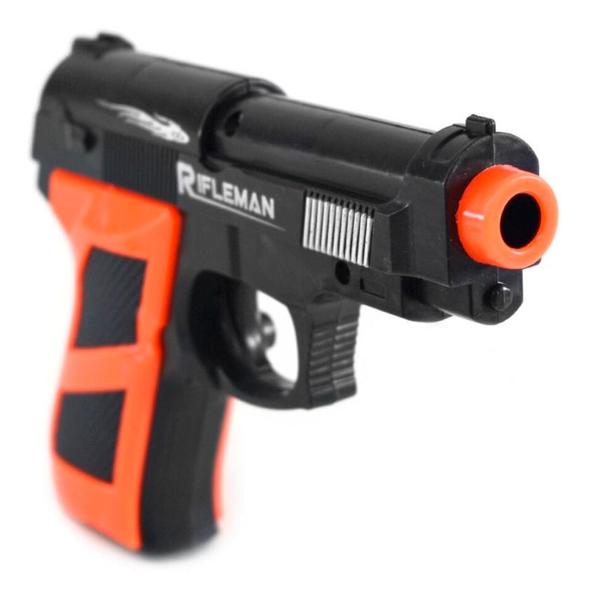 Pistola Arminha Arma Mira Lançar Atirar Dardos Granada Plást - Ark Toys Imagem de Pistola Arminha Arma Mira Lançar Atirar Dardos Granada Plást
