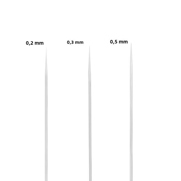 Imagem de Pistola de Aerógrafo - Bicos e Agulhas de Reposição (0.2mm, 0.3mm, 0.5mm)