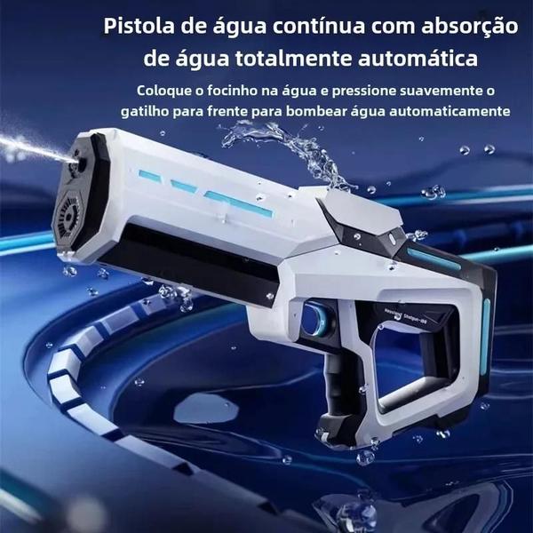 Imagem de Pistola de Água Elétrica Automática para Crianças - Brinquedo para Piscina com Spray de Alta Tecnologia