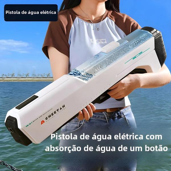 Imagem de Pistola de Água Elétrica de Grande Capacidade - Indução Automática para Piscina e Praia