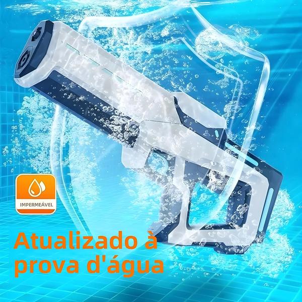 Imagem de Pistola de Água Elétrica Luminosa para Crianças - Brinquedo Interativo com Disparo Contínuo