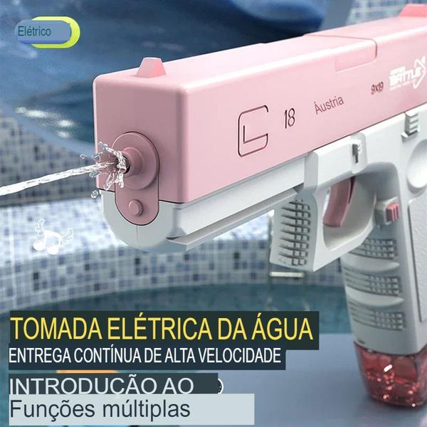 Imagem de  Pistola de Água Elétrica, para Diversão na Praia e na Piscina! Cores Variáveis 