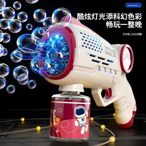 Imagem de Pistola de Bolhas Elétrica Infantil - Design de Astronauta com Luz