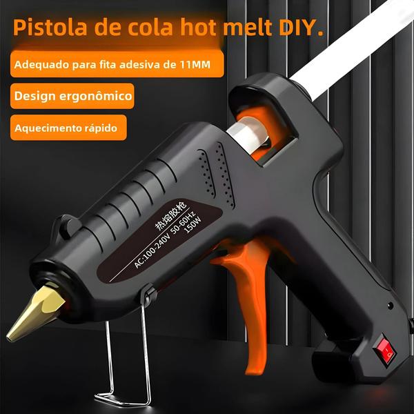 Imagem de Pistola De Cola Eletrotérmica De Lítio 150W Com Bastões De Cola Ferramenta De Reparo De Calor