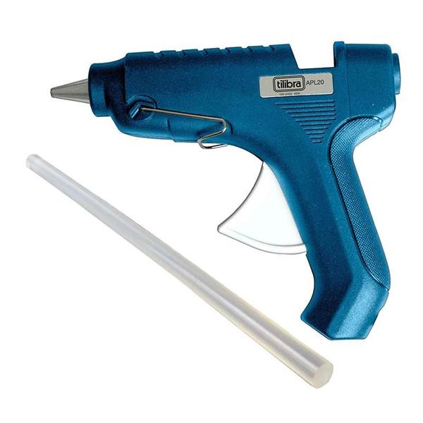 Imagem de Pistola de Cola Quente APL20 40W Bivolt Azul com Refil - Tilibra