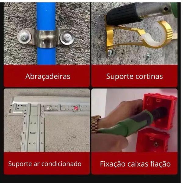 Imagem de Pistola de Fixação Finca Pino Manual 20 Rebites + Acessórios