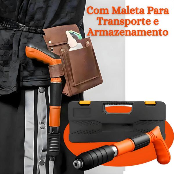 Imagem de Pistola de Fixação Finca Pino Manual Com 20 Rebites  Equipamento de Segurança Rebitadeira Explosiva