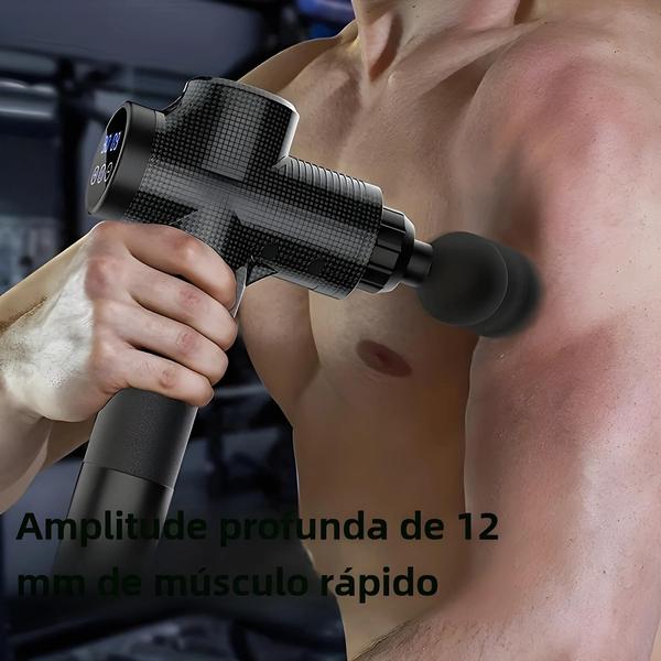 Imagem de Pistola de Massagem Fascial Elétrica - Percussão Profunda para Relaxamento Muscular