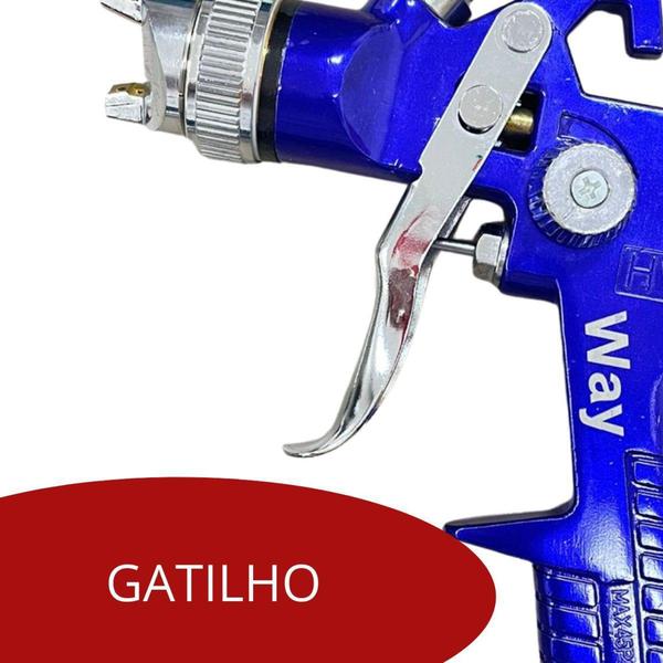 Imagem de Pistola De Pintura Automotiva 600 Ml Hvlp 1.5mm Lançamento - Importway