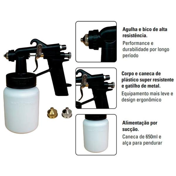 Imagem de Pistola de Pintura de Ar Direto 650Ml SGT-3290 SIGMA