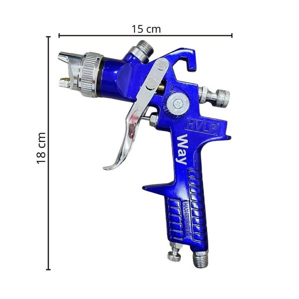 Imagem de Pistola De Pintura IWPPHVLP2B Bico 1.4mm e 1.7mm Azul