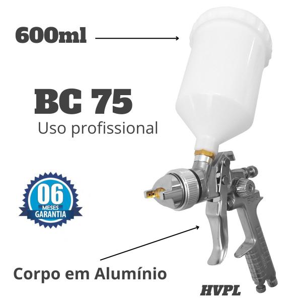 Imagem de Pistola De Pintura Profissional Automotiva Gravidade 1,4mm HVLP BC-75