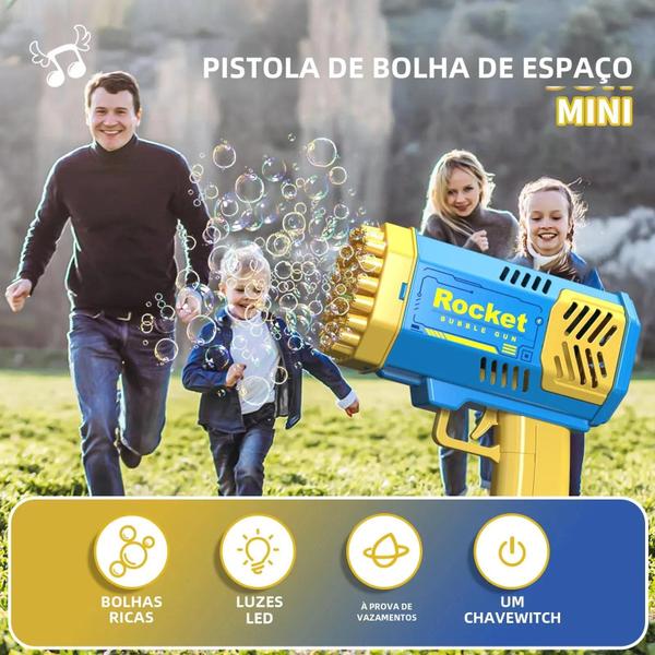 Imagem de Pistola Elétrica de Bolhas de Sabão para Crianças - 40 Buracos - Automática