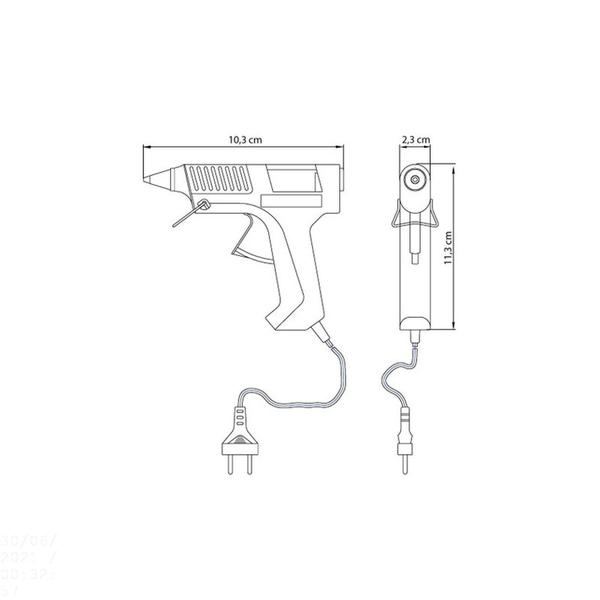 Imagem de Pistola Elétrica para Cola Quente 10-12 W Tramontina com Corpo Injetado