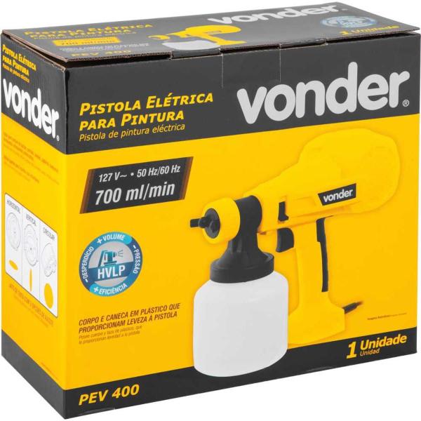 Imagem de Pistola Elétrica Para Pintura Pev400 320w 127V Vonder 