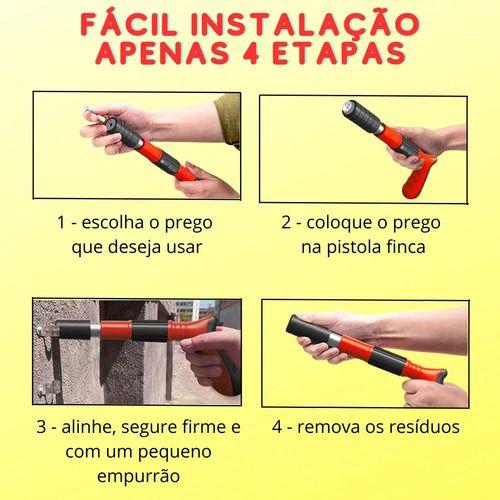 Imagem de Pistola Finca Fixação Direta + 100 Pino 27mm Arruela 16mm