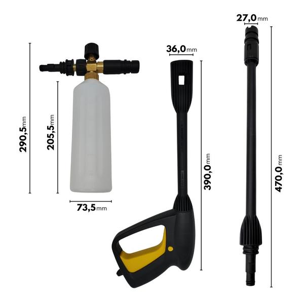 Imagem de Pistola Gatilho com Snow Foam e Bico Leque Compatível com Jetmax Mini