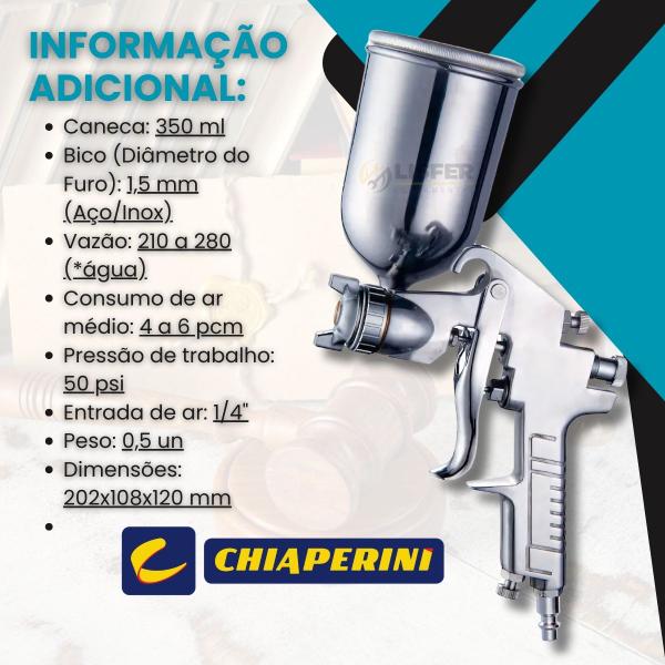 Imagem de Pistola Gravidade 350ml CH GR-35 - Chiaperini