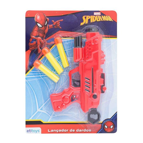 Imagem de Pistola Lança Dardo De Brinquedo Homem Aranha Spiderman 4pcs