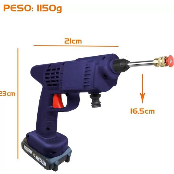 Imagem de Pistola Lavadora Alta Pressão Portatil Lava A Jato