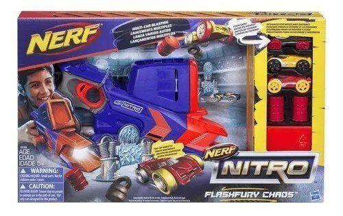Pistola nerf nitro carro flashfury chaos c0788 - HASBRO Imagem de Pistola nerf nitro carro flashfury chaos c0788