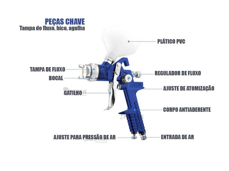 Imagem de Pistola Pintura 600ml Com Baixa Pressão SG-21 - Western