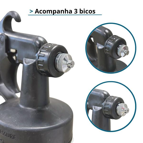 Imagem de Pistola Pintura Ar Direto Importway Copo 600ml 3 Bicos 1,3mm