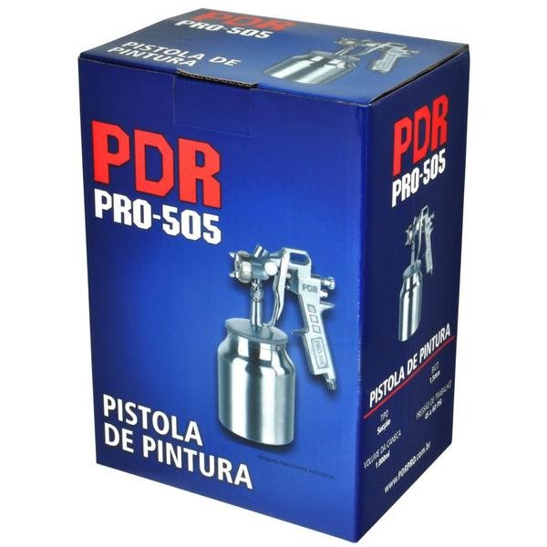 Imagem de Pistola Pintura Média Produção Bico 1.5mm Funilaria Cola PDR