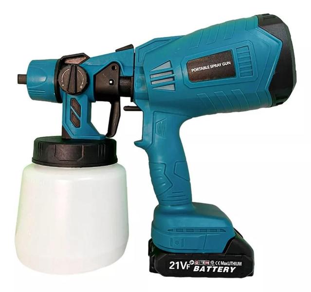 Pistola Pintura Pulverização 1000Ml 4 Bico 2 Baterias 21V - Stbon Imagem de Pistola Pintura Pulverização 1000Ml 4 Bico 2 Baterias 21V