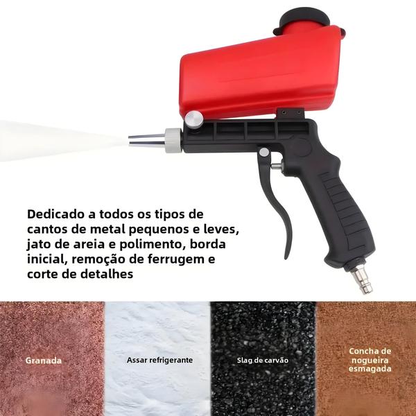 Imagem de Pistola Pneumática de Jateamento de Areia de Alta Pressão (90psi) - Portátil