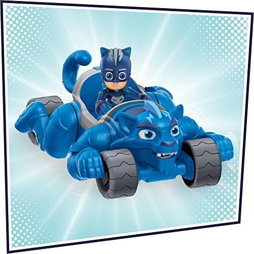 Imagem de PJ Mascaras Animal Power Catboy Animal Rider Toy Car, com Catboy Action Figure, Veículos de Brinquedo Deluxe, Brinquedos de Super-Heróis, Brinquedos Pré-Escolares para Meninos e Meninas de 3 Anos e Up