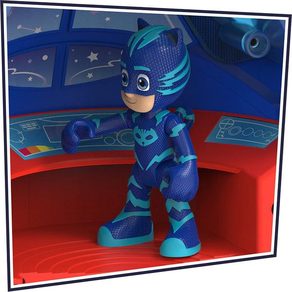 Imagem de PJ Masks 2-in-1 HQ Playset, Headquarters e Rocket Preschool Toy for Kids Ages 3 and Up, inclui Catboy Action Figure e Cat-Car Vehicle