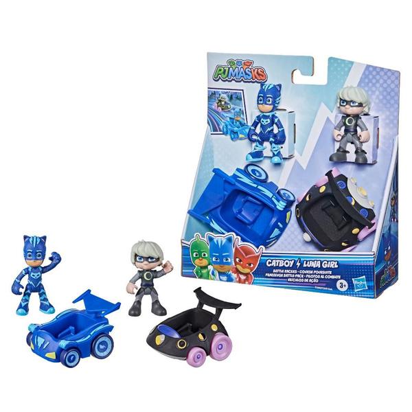 Imagem de Pj Masks Boneco com Veiculo Menino Gato e Garota Lunar F2840 Hasbro