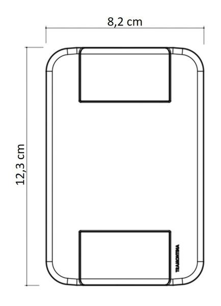 Imagem de Placa 1 Posto Vertical 4x2 Tramontina Tablet Branca