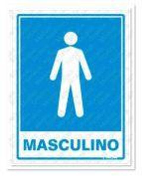 Imagem de Placa 15x20 Sanitário Masculino Sinalize