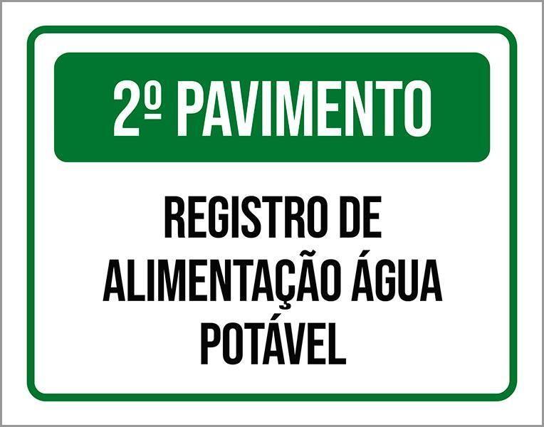 Imagem de Placa 2 Pavimento Térreo Registro Água Potável 27X35