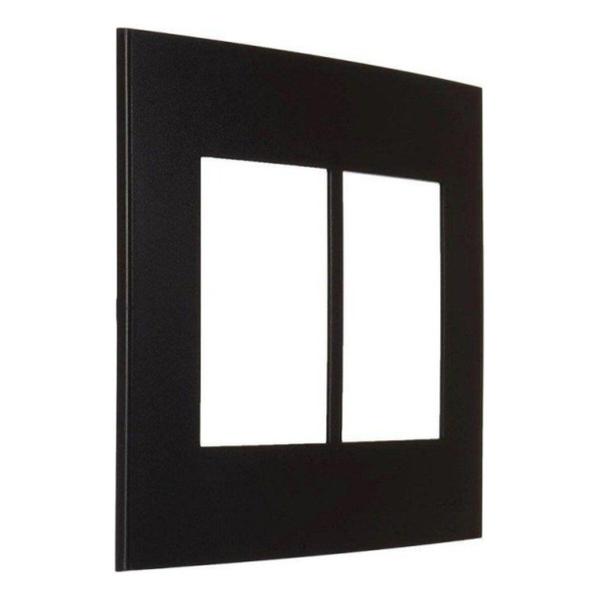 Imagem de Placa 3+3 Postos 4X4" Preto 618516PT Pial Plus+ Legrand