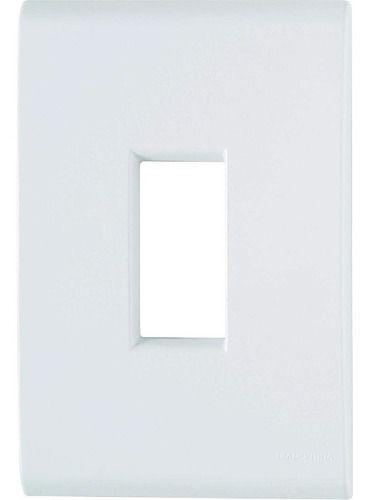 Placa 4 x 2 + Suporte Termoplástico 1 Posto Vertical Branca - Tramontina Liz Imagem de Placa 4 x 2 + Suporte Termoplástico 1 Posto Vertical Branca - Tramontina Liz