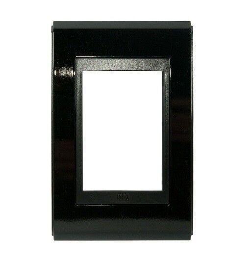 Imagem de Placa 4"x2" Weg Refinatto 3 Módulos Preta Horizontal