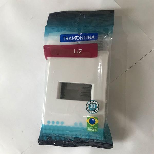 Imagem de Placa 4x2 1 Posto Horizontal com Suporte Tramontina Linha Liz