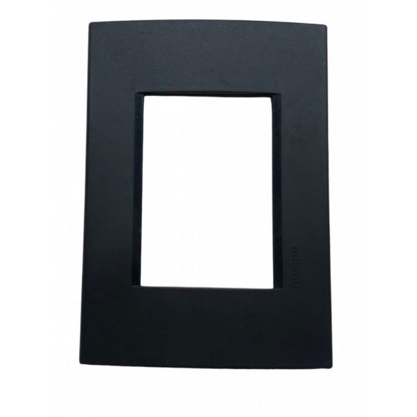 Imagem de Placa 4x2 3posto preta prime decor