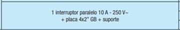 Placa 4x2 + Módulo Interruptor Paralelo - 10A - GranBella - WEG Imagem de Placa 4x2 + Módulo Interruptor Paralelo - 10A - GranBella - WEG