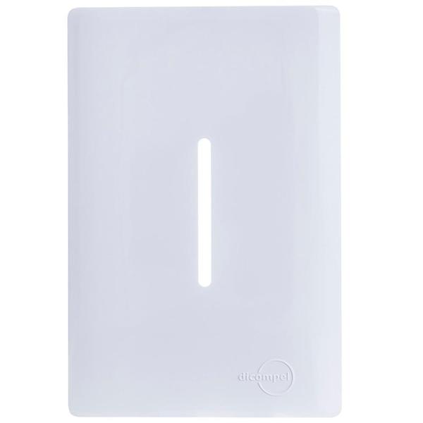 Imagem de Placa 4x2 para 1 Interruptor Vertical + Suporte Branco da Linha Novara - 1100-62 - DICOMPEL