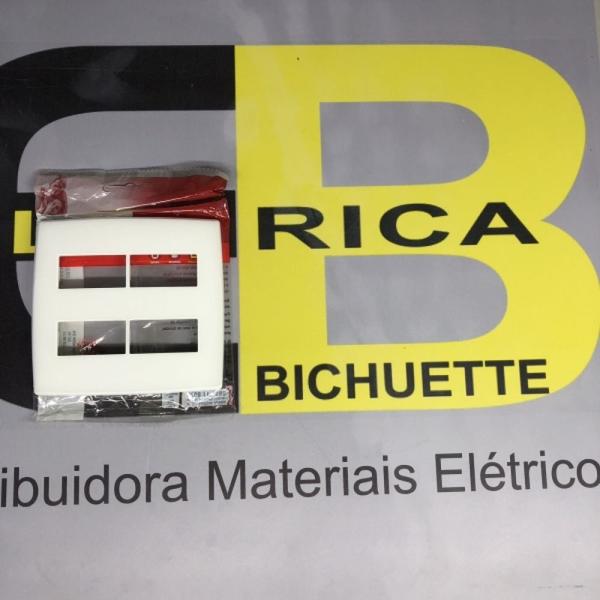 Imagem de Placa 4x4 2+2 modulo separado branca pialplus gloss 618534