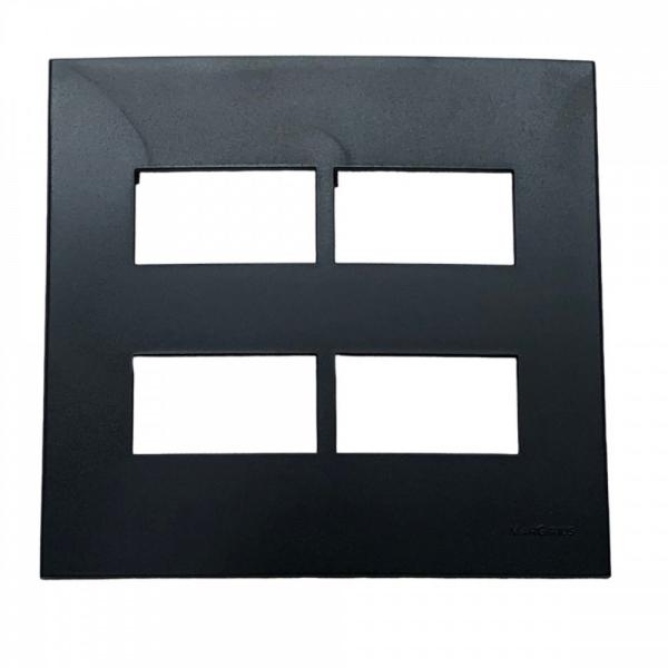 Imagem de Placa 4x4 4 postos separado preta ebony clean pa014455