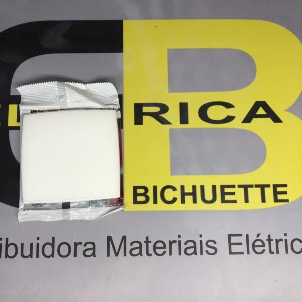 Placa 4x4 cega branca pialplus gloss 618530 Imagem de Placa 4x4 cega branca pialplus gloss 618530