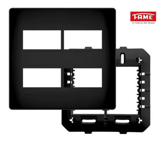 Imagem de Placa 4x4 Preta 04 Módulos Dis. Com Suporte SHP - Fame